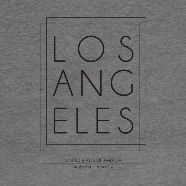 Los Angeles city Minimal Typography 2 by StudioGrafiikka